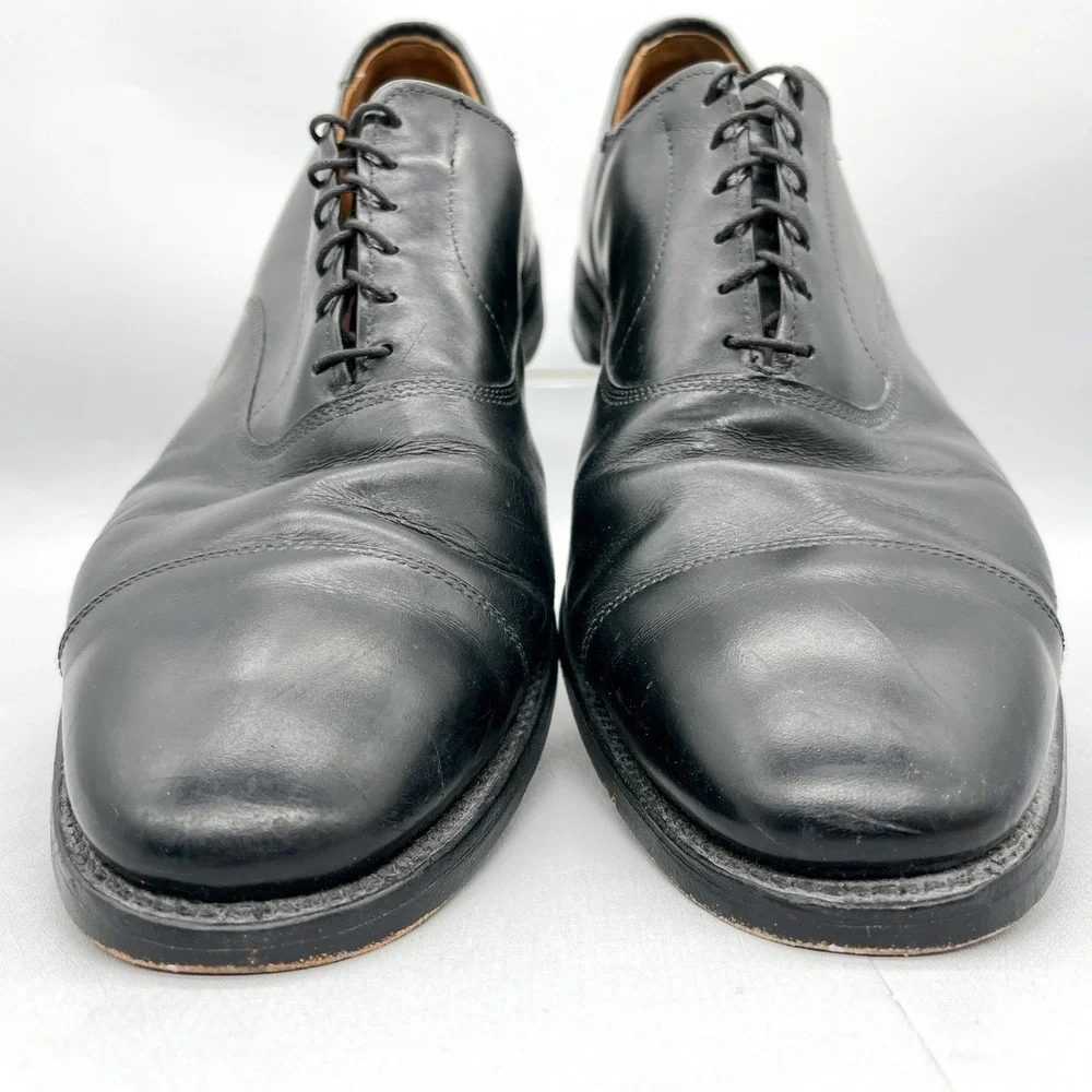 Allen Edmonds Mens 14 Park Avenue Cap Toe Oxford Black Leather Dress Shoes Derby